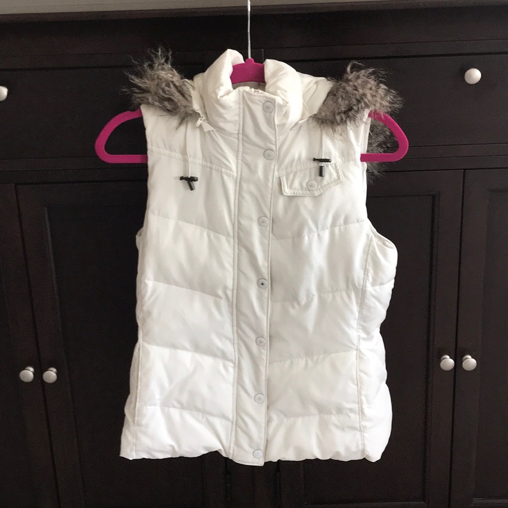 White Banana Republic Down Vest